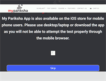 Tablet Screenshot of mypariksha.com